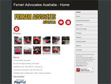 Tablet Screenshot of ferrariadvocates.com.au